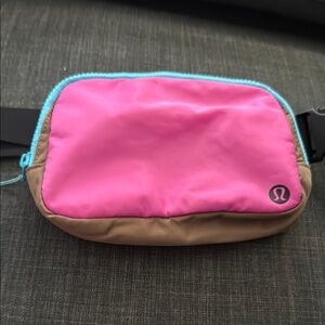 lululemon athletica Pink and Tan Crossbody Bag